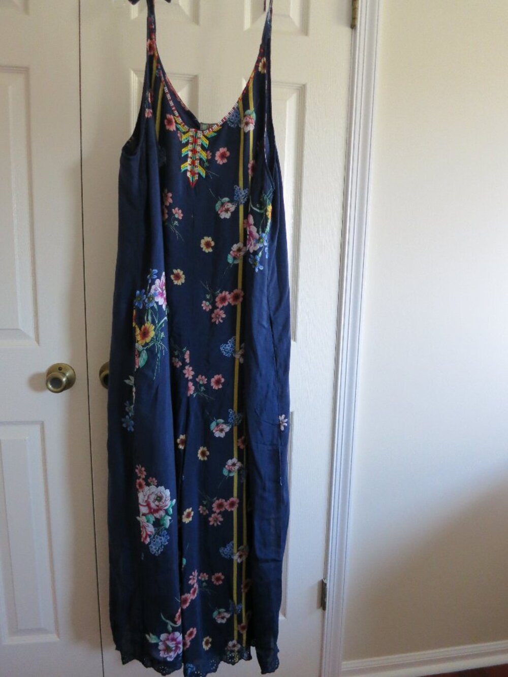 Johnny Was XXL Lined JumpSuit Blue Zaiko New With Tags